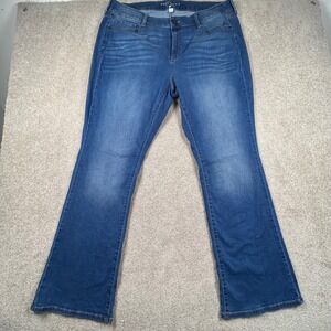 Boutique+ Slim Bootcut Jeans Womens 18W Medium Wash Stretch Denim 1171